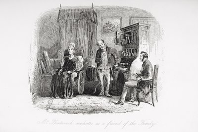 Mr. Flintwinch mediates as a friend of the family, illustration from 